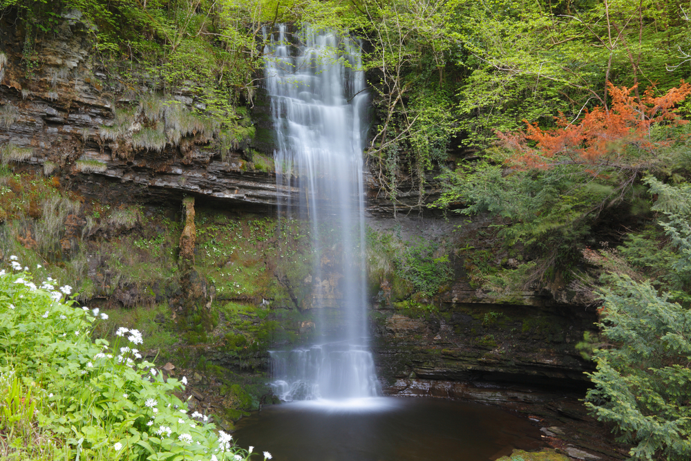 View of Glencar Waterfall, a hidden gem in Ireland