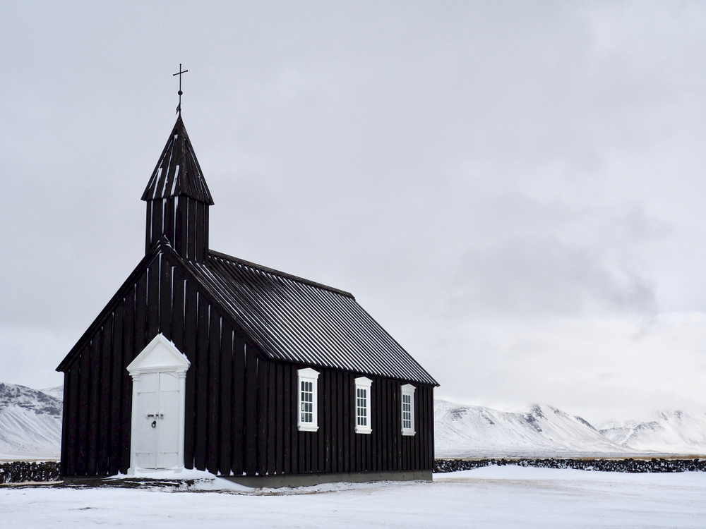 the Budir black church on the Iceland Ring Road