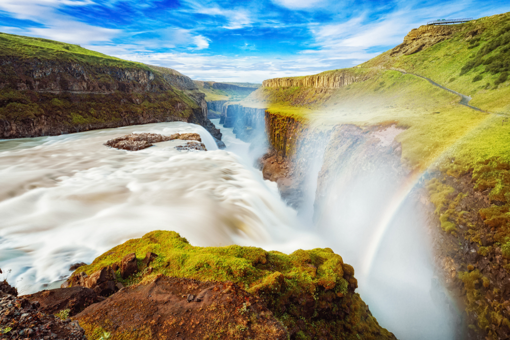 Gullfoss waterfall on the Iceland Ring Road