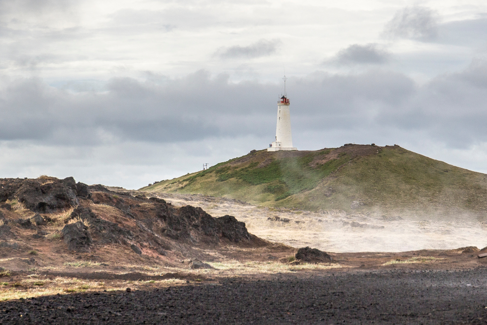 the Reykjanesviti Lighthouse just off the Iceland Ring Road