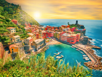 Sunset over Vernazza Cinque Terre