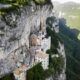 photos of the church in the mountains the Santuario Madonna della Corona