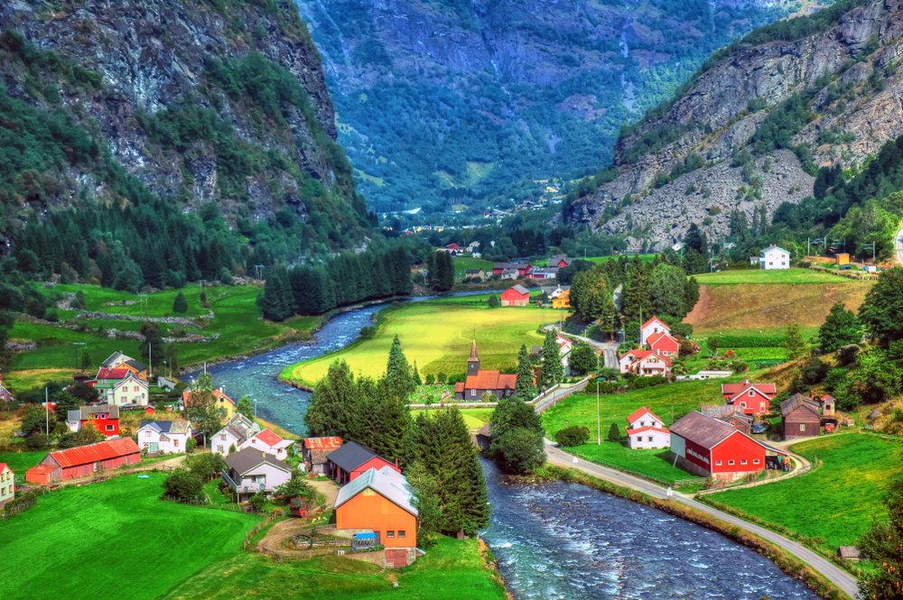 Flåm is a town in Norway that must be explored by rail!