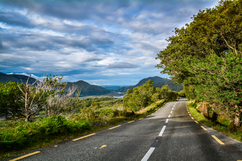 A country road in Ireland.