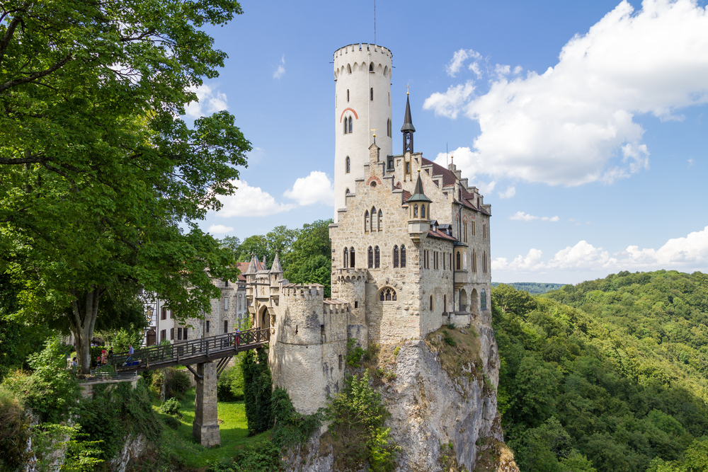 One of the best hidden gems in Germany is Lichtenstein Castle perched atop a rocky outcropping.