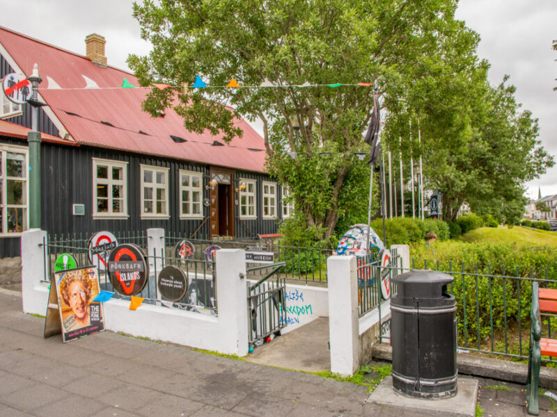 The Punk Rock Museum in Reykjavik located inside an old public latrine. 
