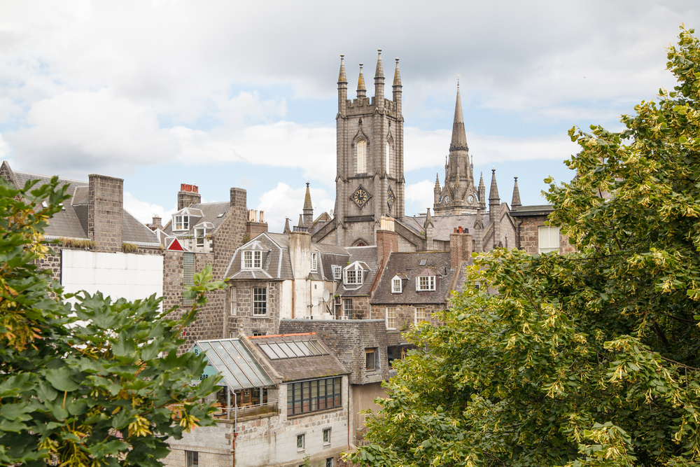 Rooftop view of Aberdeen, "the Granite City"