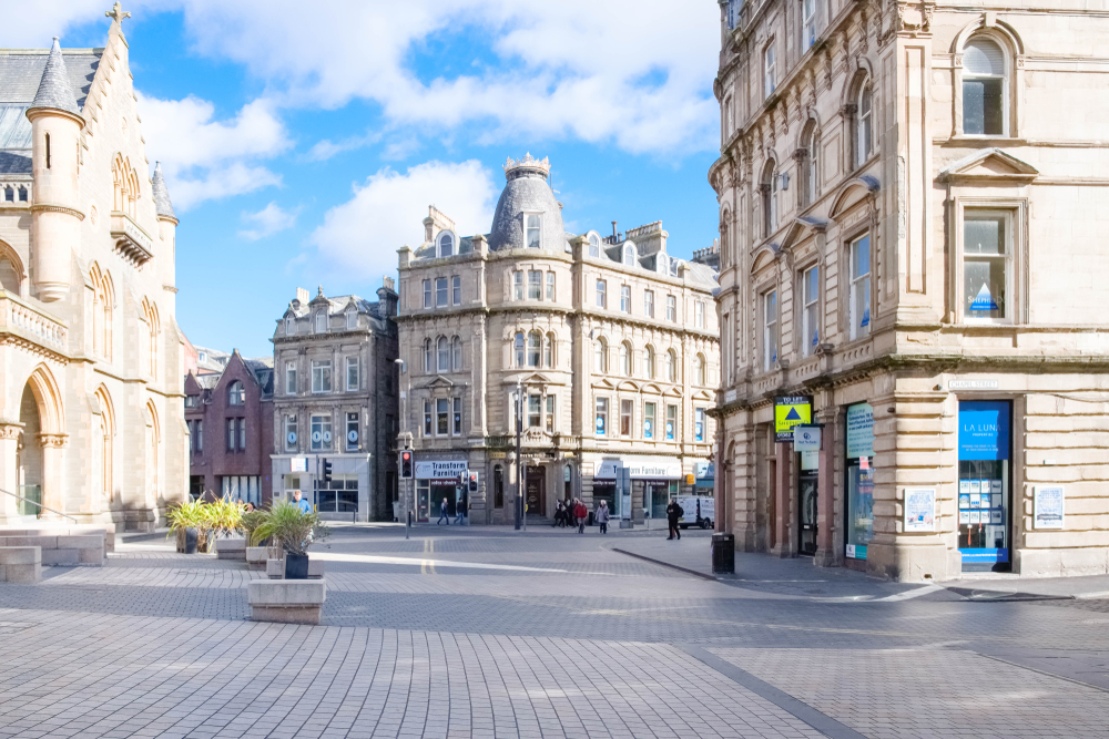 Downtown Dundee, one of the best places to see in Scotland for exploring naval history