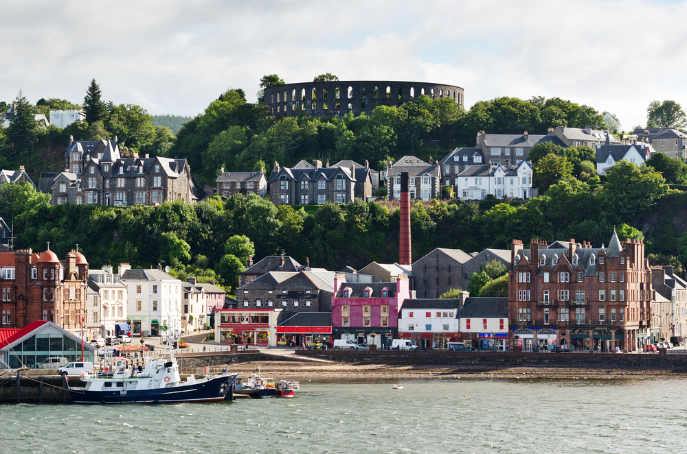 Seaside view of the Port of Oban