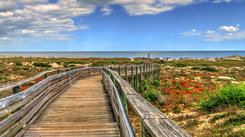 Photo of pathway leading to a beach on Amelia Island