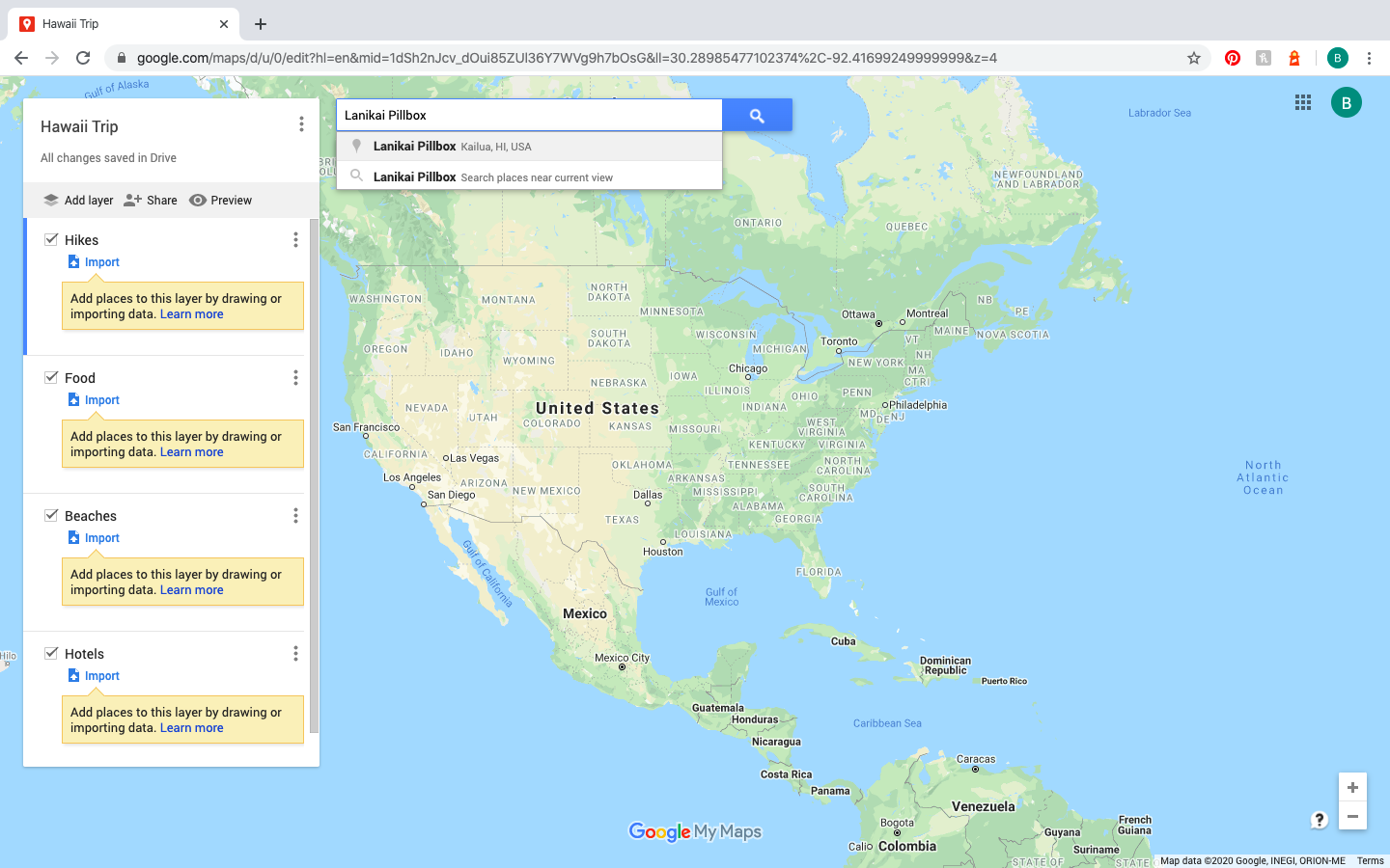 searching for location on Google Maps