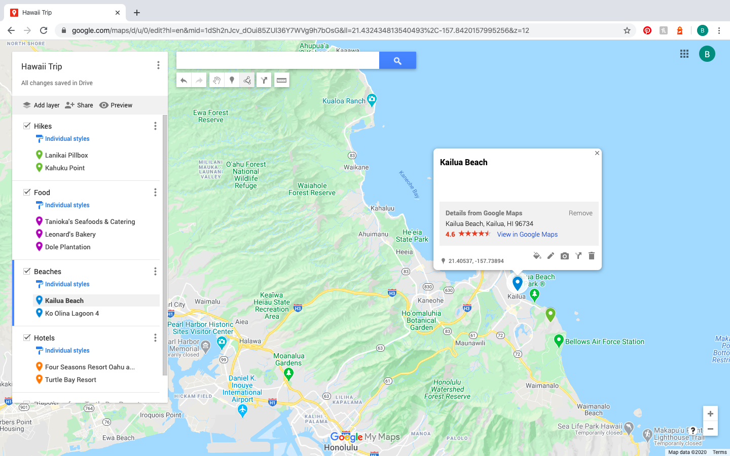 google maps travel tracker