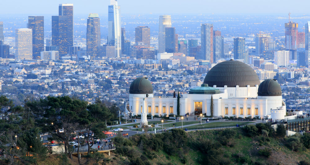 View from the Griffith Observatory to Downtown Los Angeles