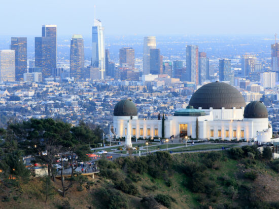 View from the Griffith Observatory to Downtown Los Angeles
