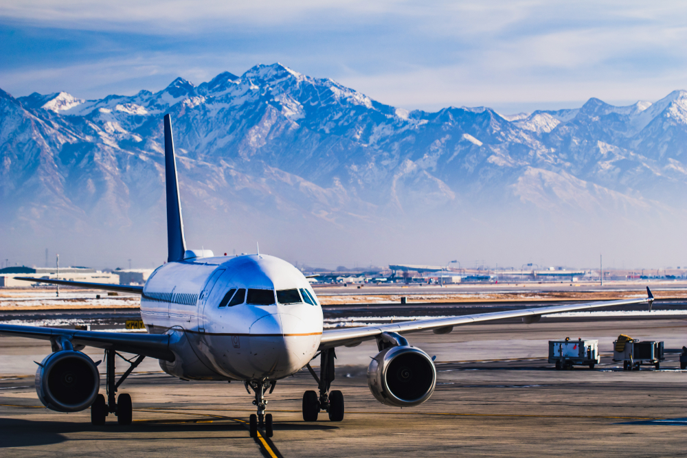 Photo of Salt Lake City Airport, the airport you will want to use to begin your Yellowstone road trip