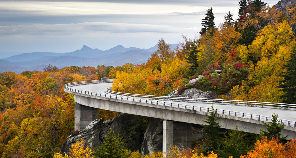 the Blue Ridge Parkway on one of the best road trips in the USA