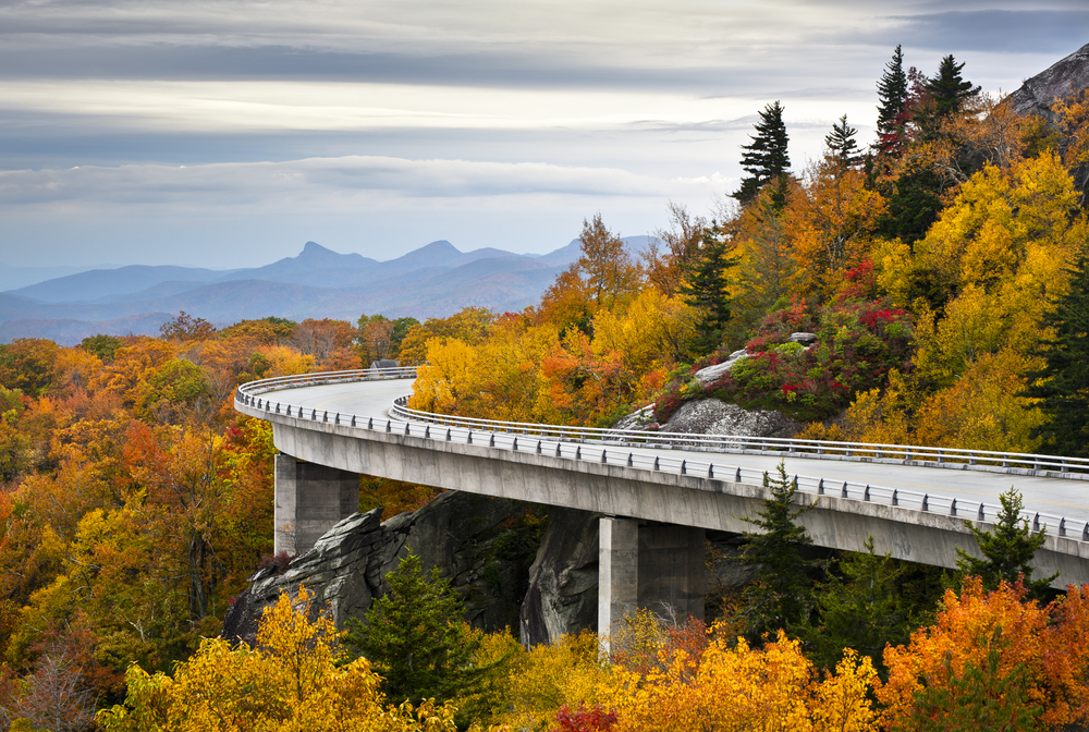 the Blue Ridge Parkway on one of the best road trips in the USA