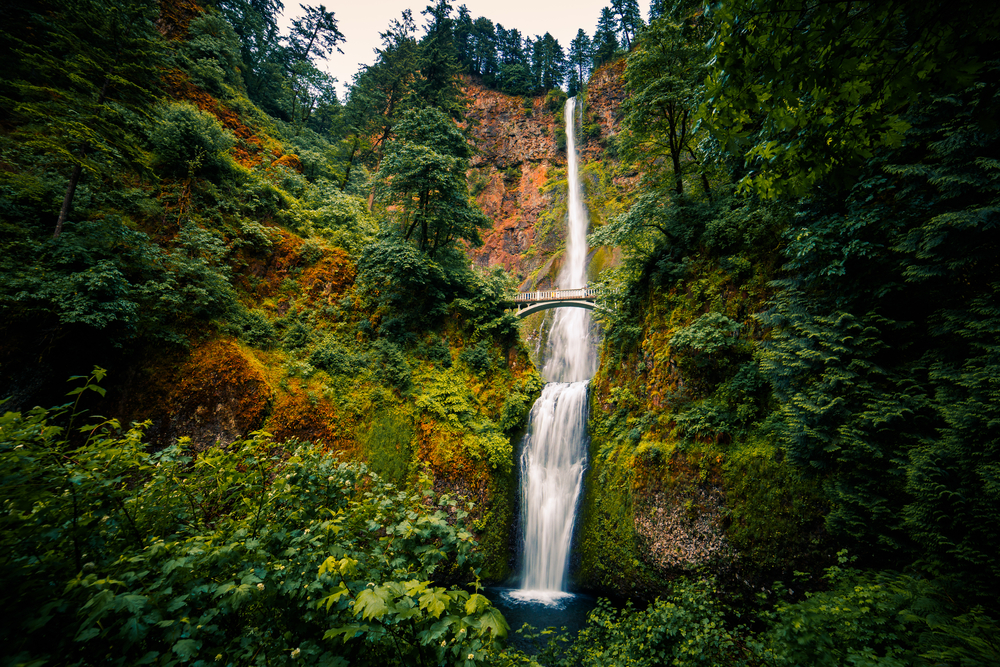 Multnomah Falls in Oregon on one of the best road trips in the USA