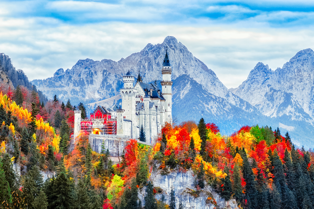 Neuschwanstein castle on the best European road trip through Germany