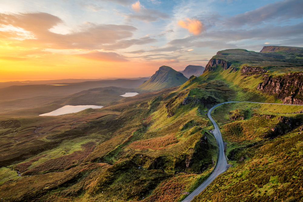 driving through the Isle of Skye on the best European road trip in Scotland