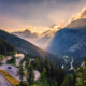 Maloja Pass as you drive through Switzerland on the best European road trip