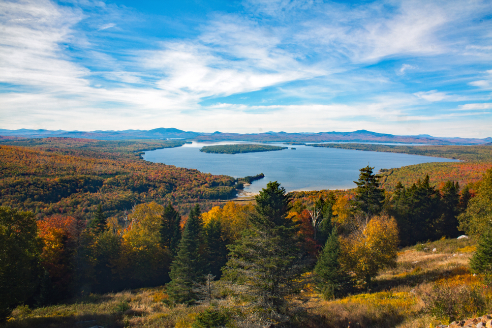 Rangeley Lake is a large body of water in Maine known for its views and fishing!