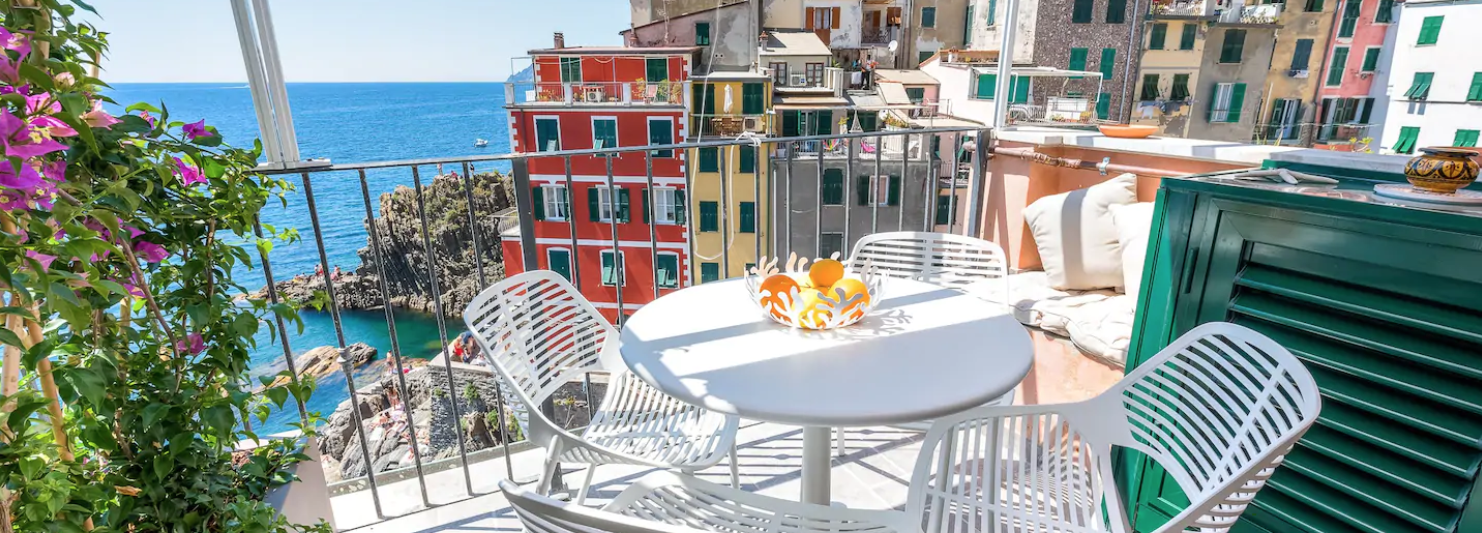 The fist is one of the most romantic airbnbs in cinque terre