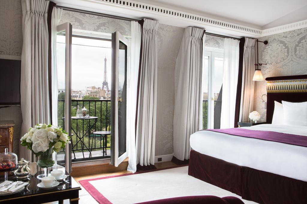 Photo of guest suite at La Reserve Paris Hotel & Spa, one of the best 5 Star hotels in Paris. 