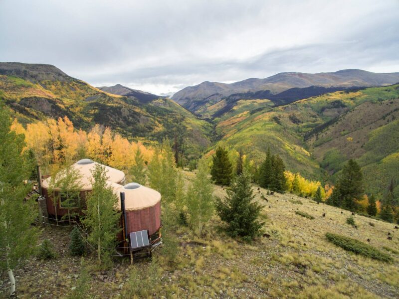 A yurt with an incredible mountain view