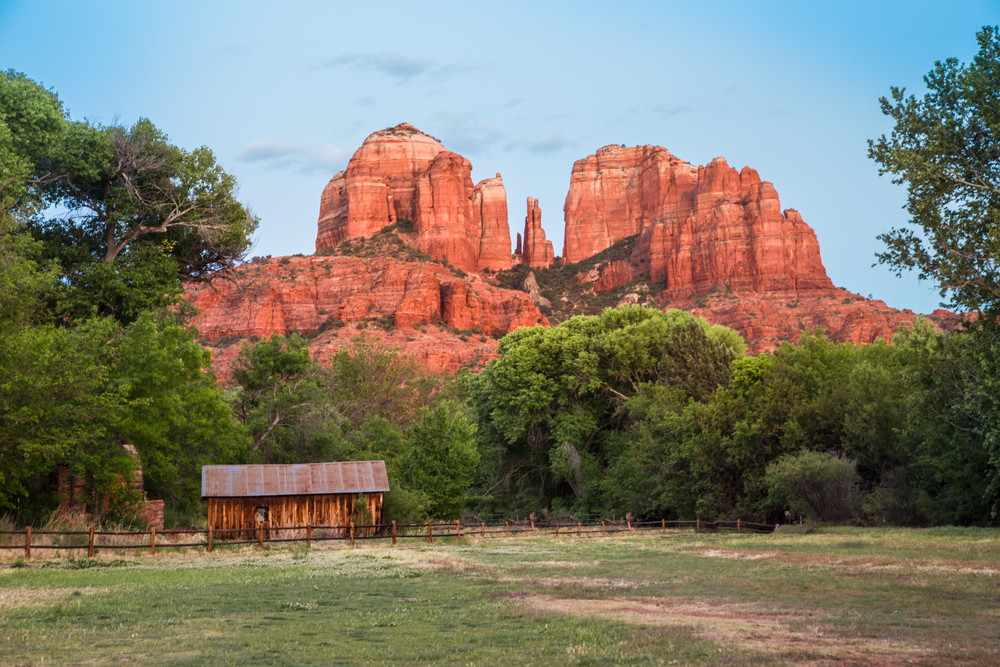 a Cathedral Rock view you might see from your Airbnb in Sedona