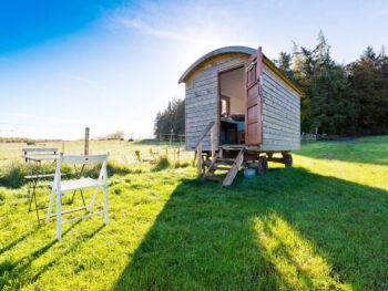 This shepherd's hut is a great glamping experience!