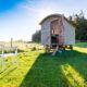 This shepherd's hut is a great glamping experience!