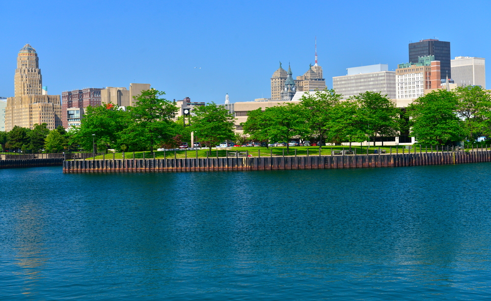 Photo of Buffalo skyline.