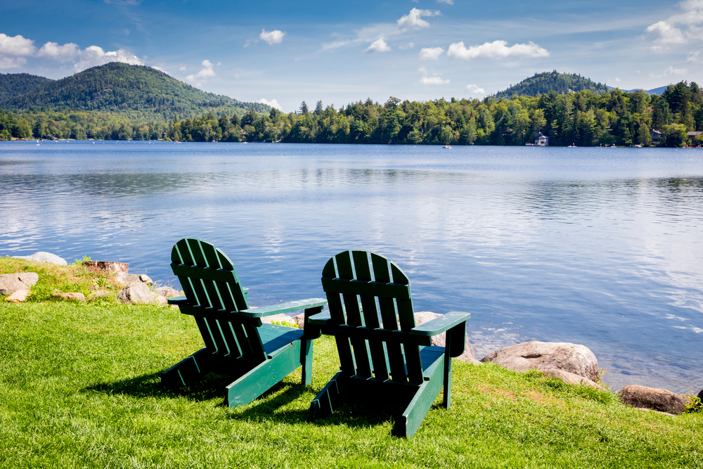 Photo of seats the Adirondack Mountains.