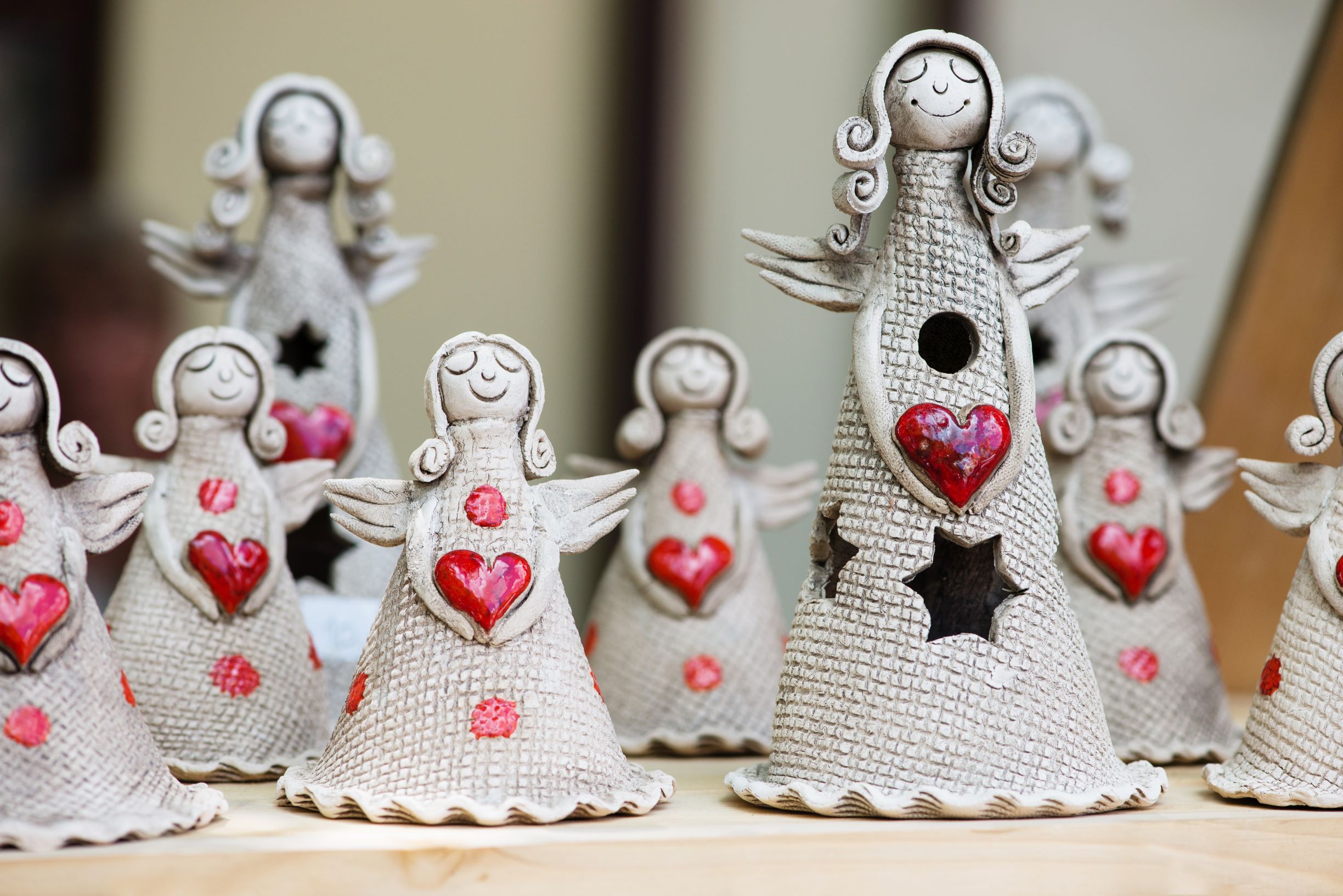 Photo of ceramic angels.