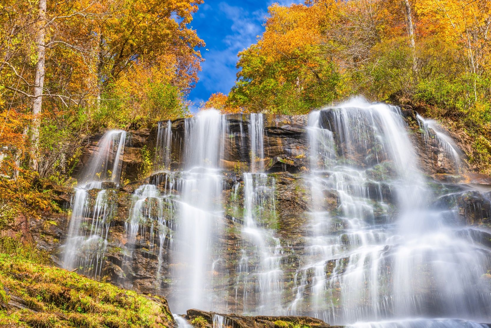 Photo of the stunning Amicalola Falls during Fall in Georgia.