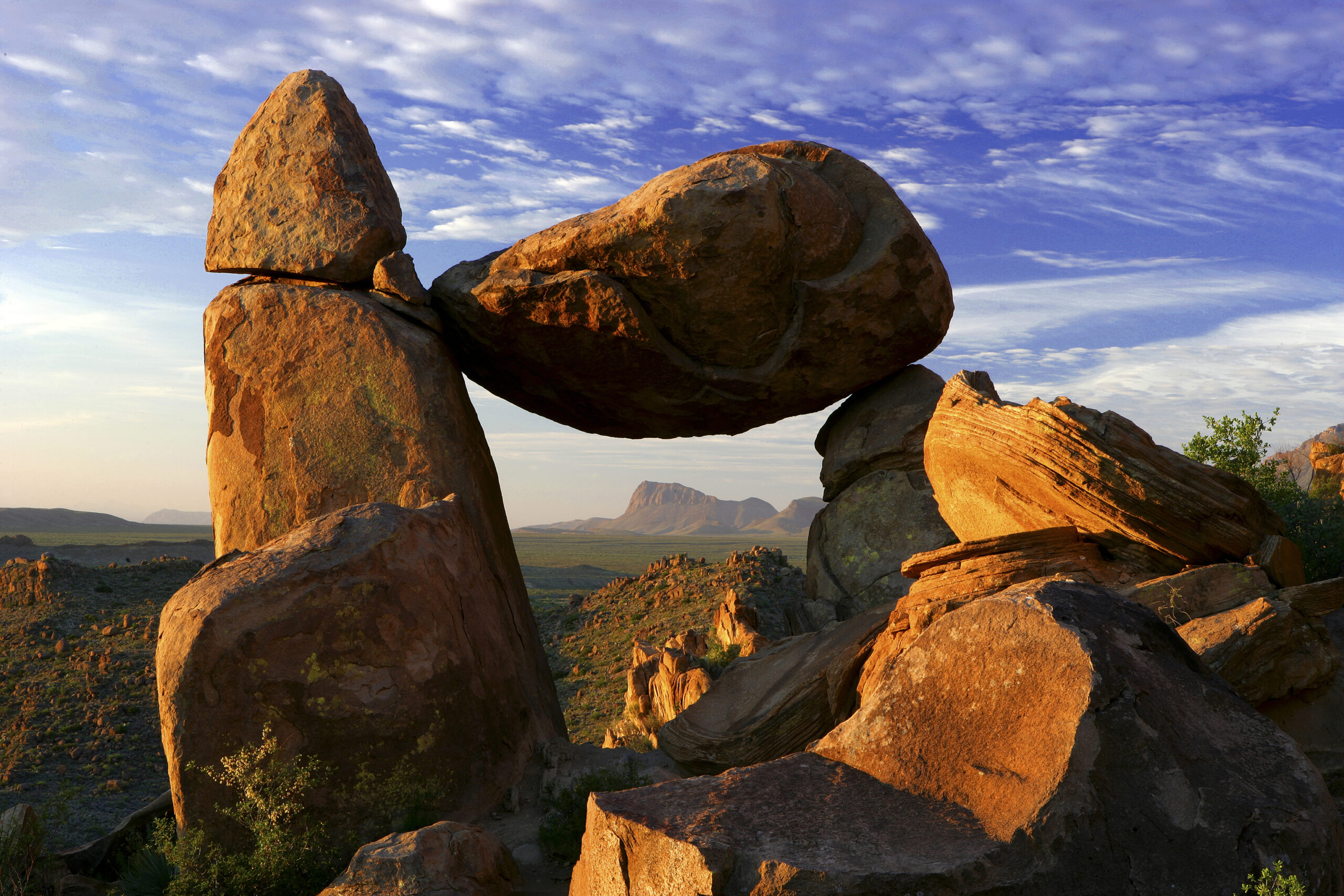 Photo of a large rock formation in Big Bend National Park.
