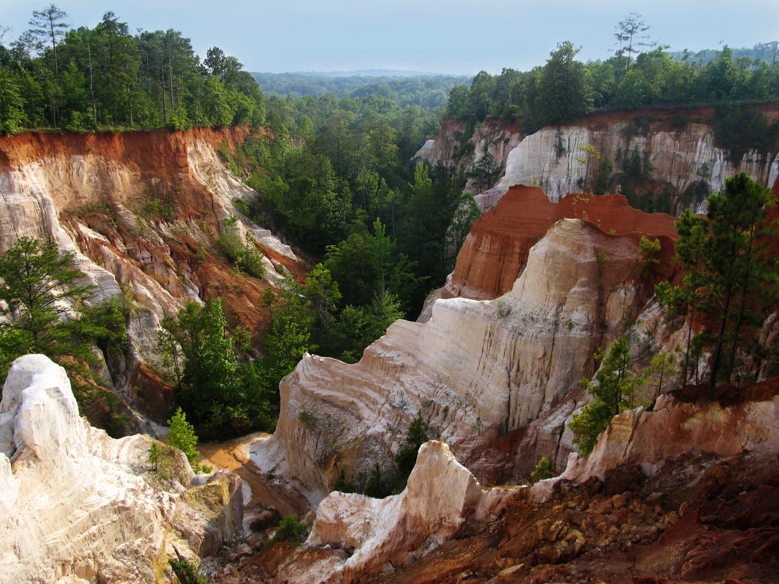 Photo of Providence Canyon in GA, one of the best weekend getaways in the South.