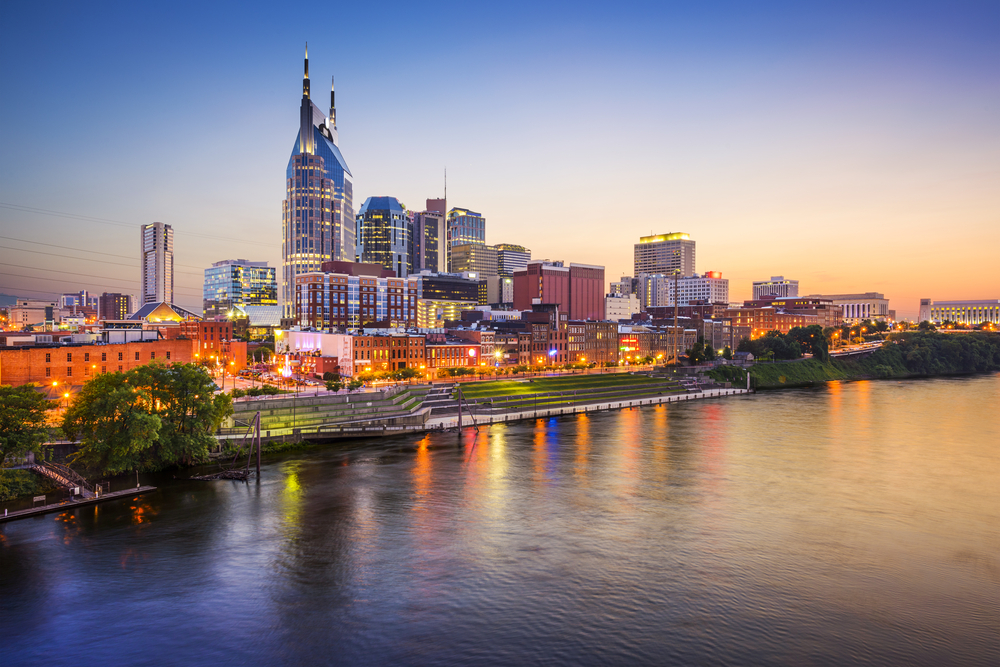 Nashville skyline at night