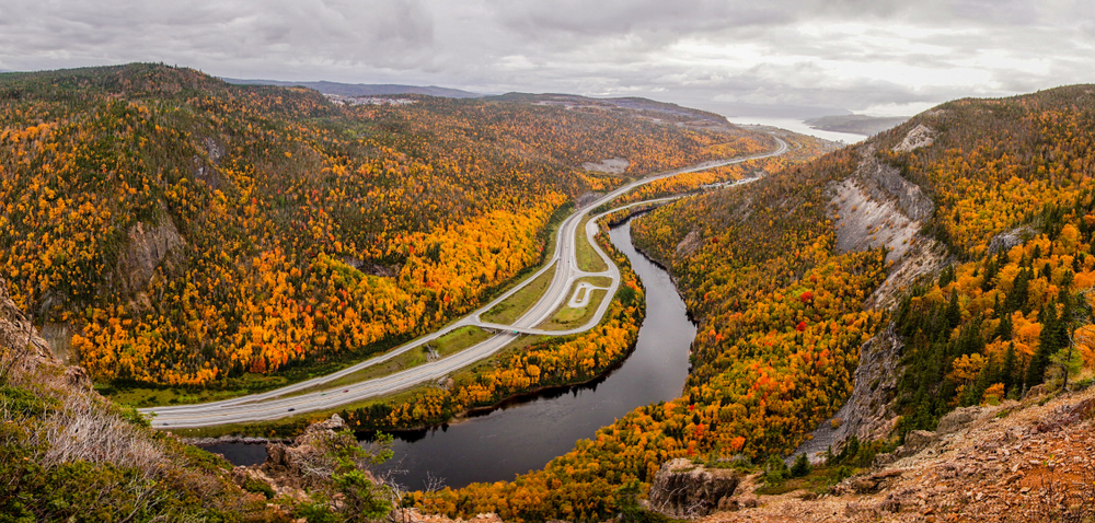 This stunning view of fall in Canada can be found in Corner Brook