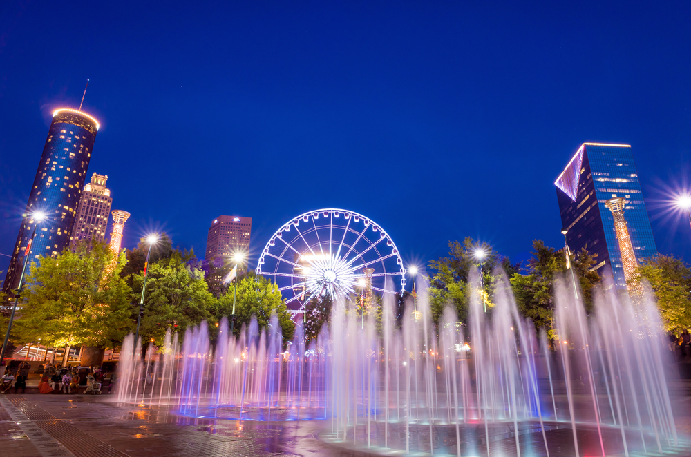 Centennial Park in Atlanta Georgia is in the heart of downtown