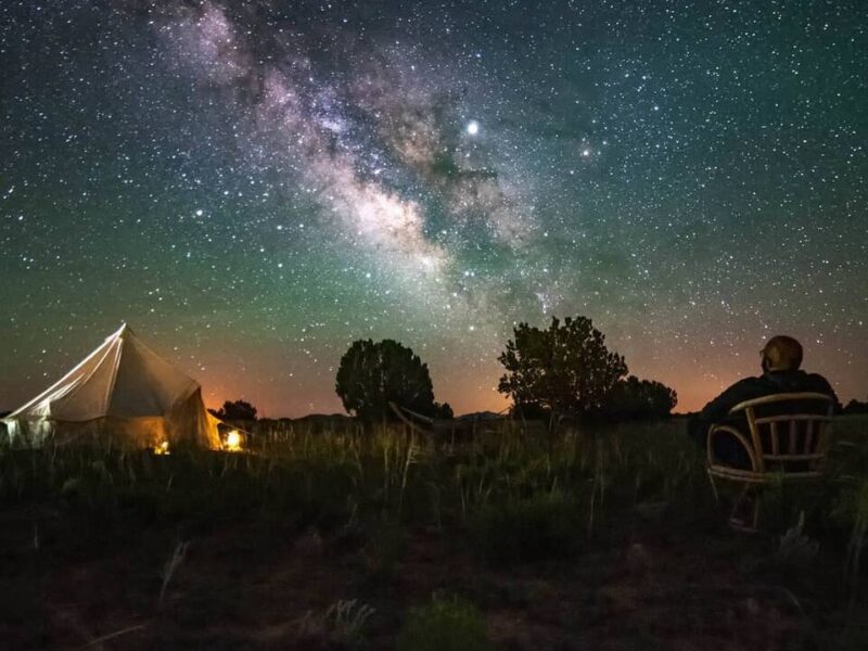 Camping out under a starry sky in Arizona