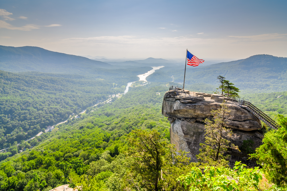 Chimney Rock at Chimney Rock State Park on your North Carolina road trip