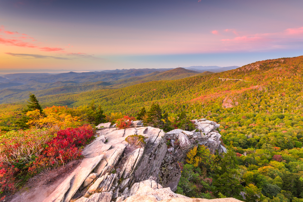 Grandfather Mountain at dawn on your North Carolina road trip