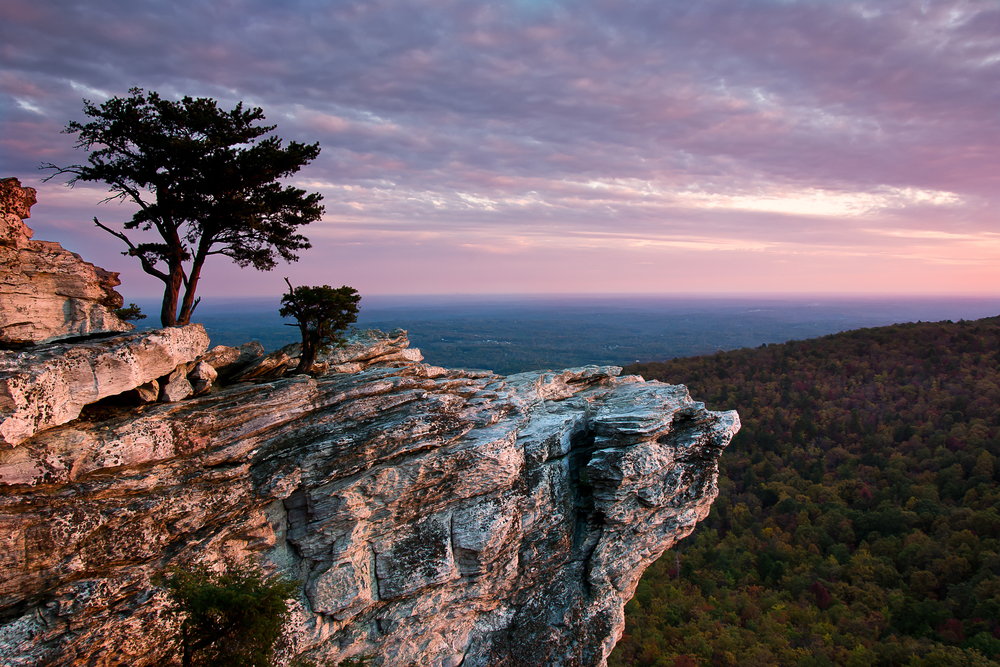 sunset at Hanging Rock on your North Carolina road trip