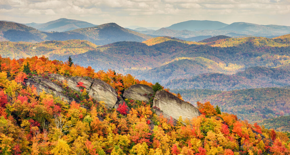 hiking down Grandfather Mountain on your North Carolina road trip