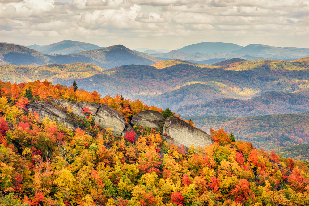 hiking down Grandfather Mountain on your North Carolina road trip