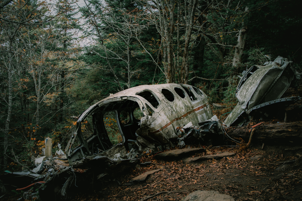 an eerie plane crash site on your North Carolina road trip