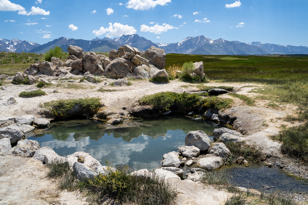 Heart shaped hot spring at Wild Willy's, one of the best natural hot springs in California