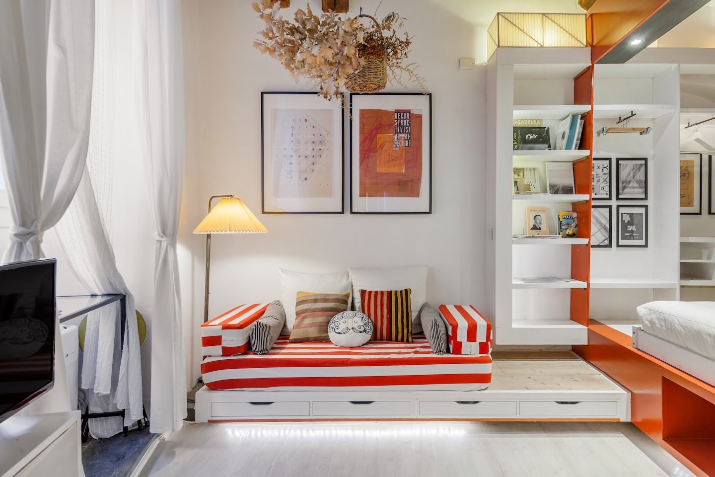 This trendy Florence Airbnb has an upbeat palate with bold, fun architecture! 